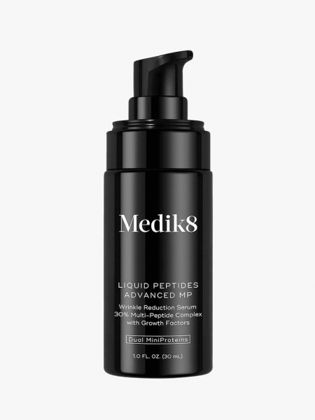 Medik8 Liquid Peptides Advanced Face Serum on a grey background